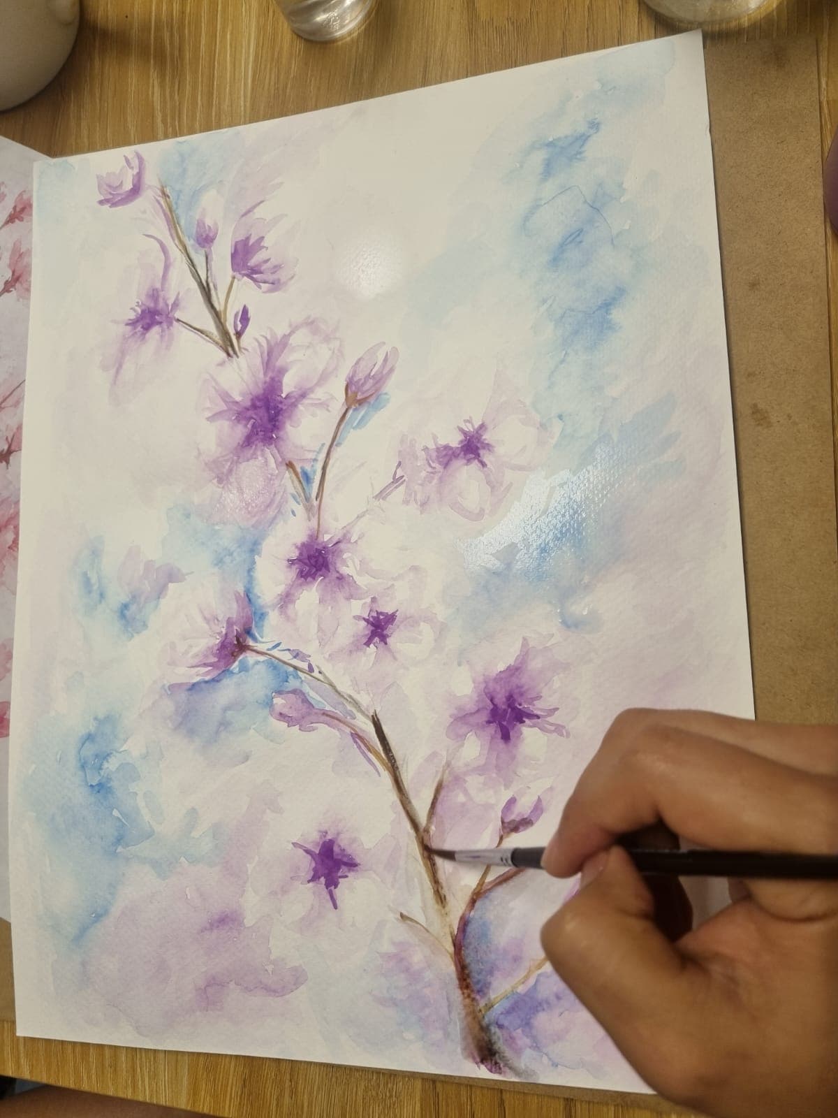 Acuarela creada por una alumna del taller de Josefina Fainé — obra 1