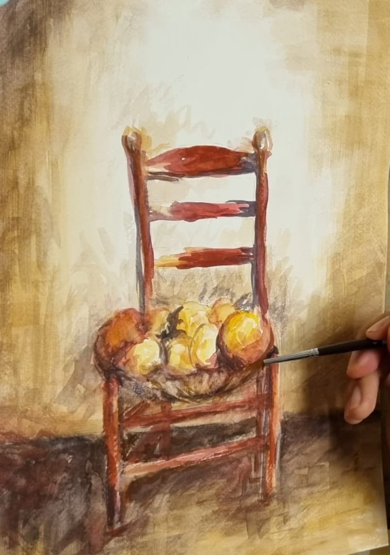 Acuarela creada por una alumna del taller de Josefina Fainé — obra 16