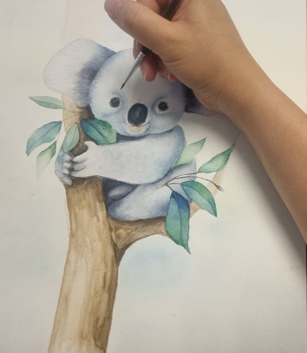 Acuarela creada por una alumna del taller de Josefina Fainé — obra 19