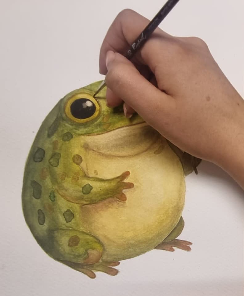 Acuarela creada por una alumna del taller de Josefina Fainé — obra 20