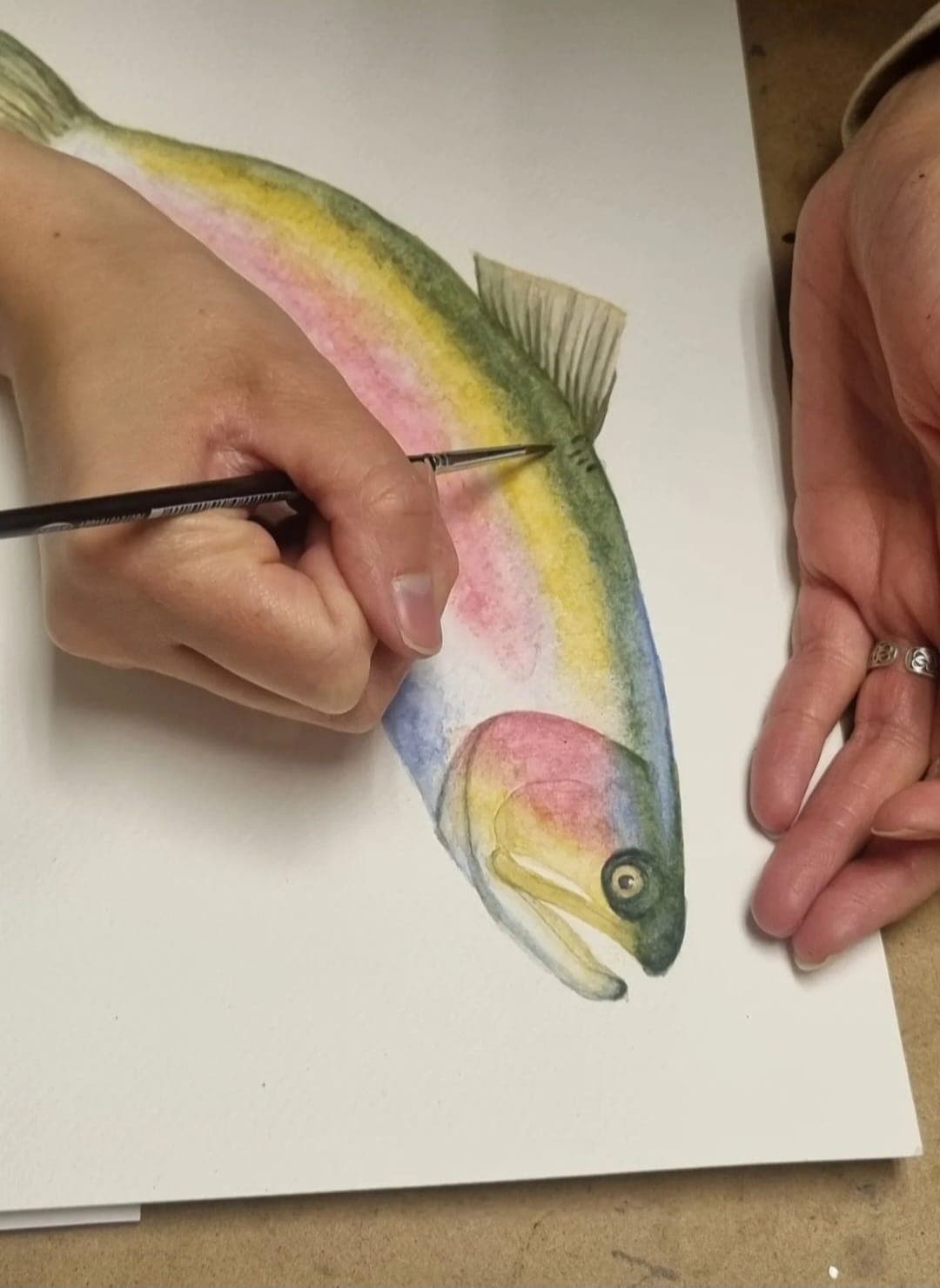 Acuarela creada por una alumna del taller de Josefina Fainé — obra 23