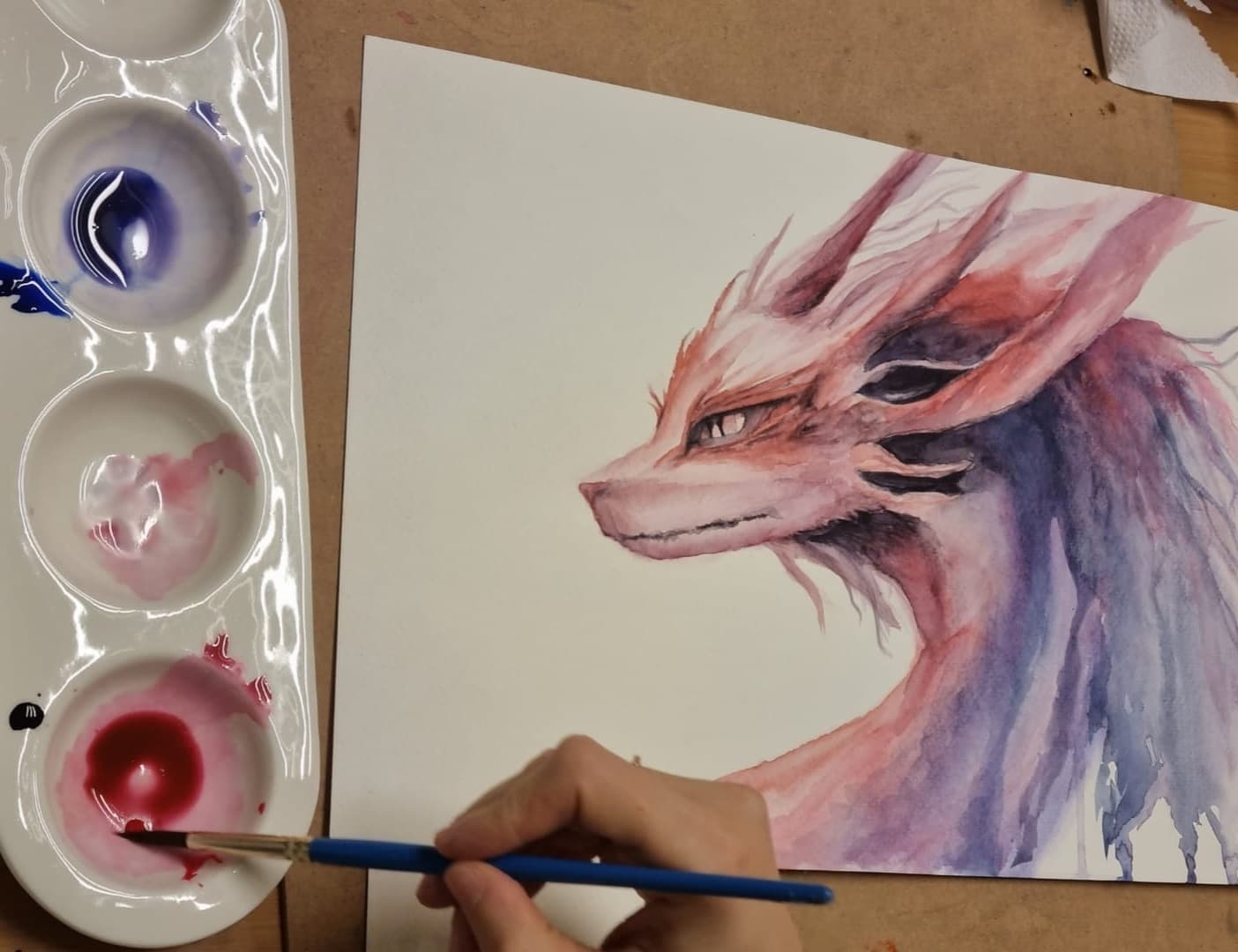 Acuarela creada por una alumna del taller de Josefina Fainé — obra 4