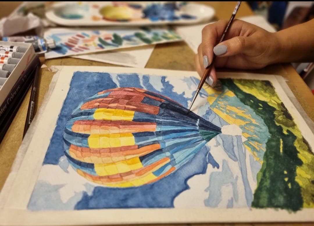 Acuarela creada por una alumna del taller de Josefina Fainé — obra 7