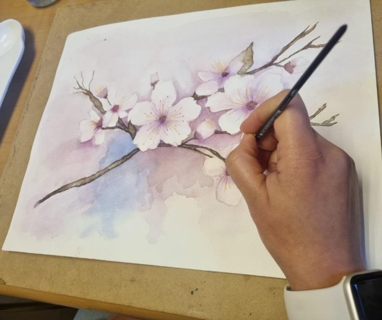 Acuarela creada por una alumna del taller de Josefina Fainé — obra 8