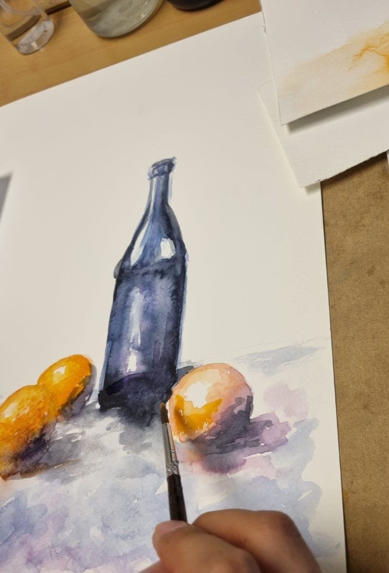 Acuarela creada por una alumna del taller de Josefina Fainé — obra 6